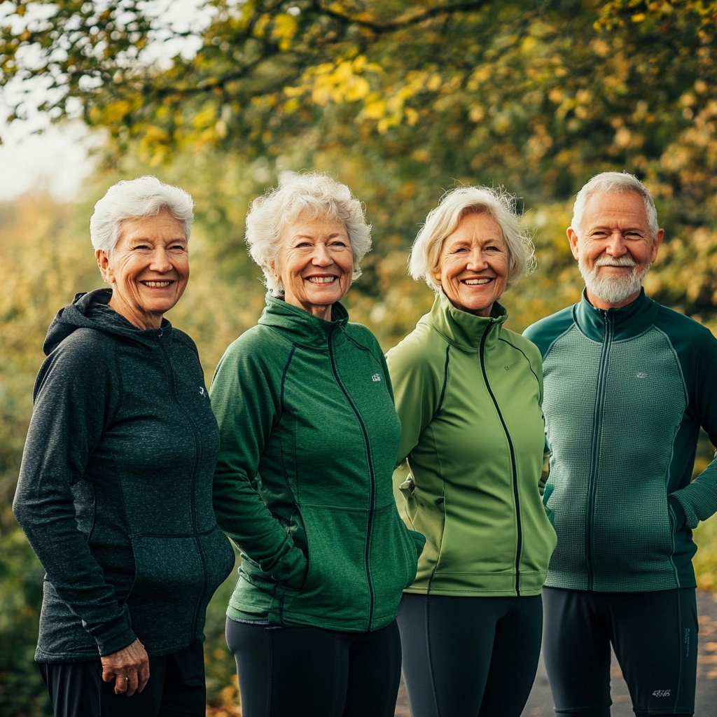 Активні люди поважного віку займаються фітнесом